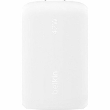 Belkin BoostCharge Dual Wall Charger 42W - 42 W - 3 ft Cable - 120 V AC 230 V AC Input - 5 V DC3 A 9 V DC 15 V DC 20 V DC Output WCB009DQWH