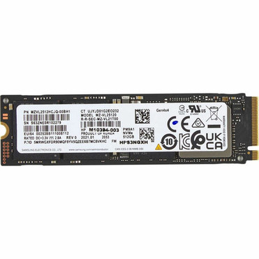 HP 512 GB Solid State Drive - M2 2280 Internal - PCI Express NVMe PCI Express NVMe 40 x4 - Mobile Workstation Notebook Computer AL0M8AA