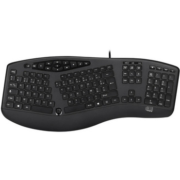 Adesso TruForm Media 160 USB Ergonomic Desktop Keyboard - Cable Connectivity - USB Interface - 17 Home Back Forward Search Email AKB-160UB-FR