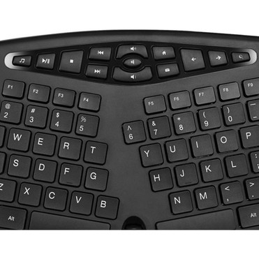 Adesso TruForm Media 160 USB Ergonomic Desktop Keyboard - Cable Connectivity - USB Interface - 17 Home Back Forward Search Email AKB-160UB-FR