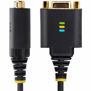 StarTechcom 1ft30cm USB to Null Modem Serial Adapter Cable COM Retention FTDI RS232 Changeable DB9 NutsScrews - Add a DB9 null 1P1FFCN-USB-SERIAL