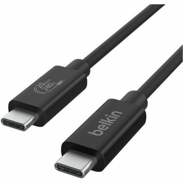 Belkin USB4 Cable 240W  20Gbps - 66 ft 2 m USB4 AVPowerData Transfer Cable for USB Device Monitor - First End 1 x USB4 4 C - INZ004BT2MBK