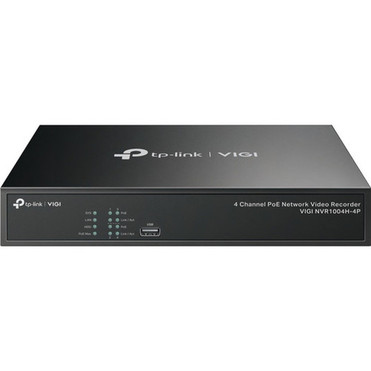 TP-Link VIGI 4 Channel PoE Network Video Recorder - 10 TB HDD - Network Video Recorder - HDMI - 4K Recording VIGI NVR1004H-4P