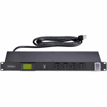 StarTechcom 16-Outlet Horizontal Rack Mount Metered PDU 1U Server Power Strip wSurge Protector 125V15A 8ft 24m Power Cord - 16NM8-RACK-MOUNT-PDU