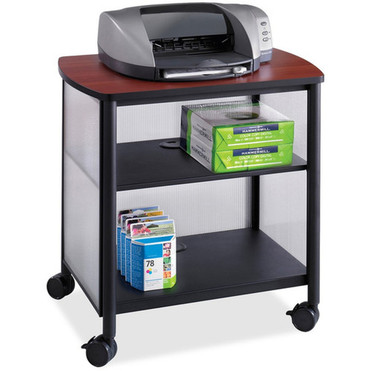 Safco Impromptu Black Machine Stand - 200 lb 9071847 g Load Capacity - 2 x Shelfves - 2650 67310 mm Height x 2625 66675 1857BL