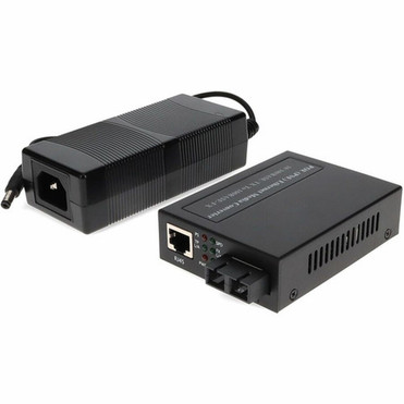 AddOn 100Base-TX To 100Base-LX SC SM 1310nm 20km POE Media Converter - 1 x Network RJ-45 - 1x PoE RJ-45 Ports - 1 x SC Ports - mil ADD-FMCP-LX-2SC