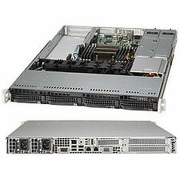 Supermicro SuperChassis SC815TQ-R500WB System Cabinet - Rack-mountable - Black - 4 x Bay - 2 x 500 W - EATX Motherboard Supported - 3 CSE-815TQ-R500WB
