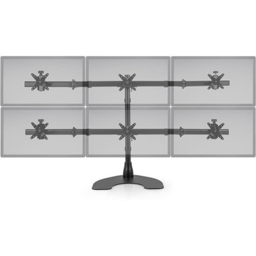 Ergotech Six Monitor Desk Stand Stacked Three Over Three - 17 43180 mm to 24 60960 mm Screen Support - 150 lb 6803886 g - - 100-D28-B33