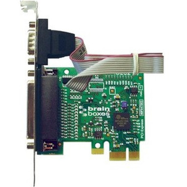 Brainboxes 1 Port RS232 PCI Express Serial Card with LPT Parallel Printer Port - Plug-in Card - PCI Express x1 - PC - 1 x Number of - PX-475
