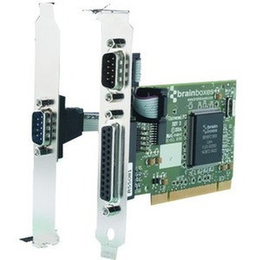 Brainboxes 2 Port RS232 PCI Serial Card with LPT Parallel Printer Port - Plug-in Card - Universal PCI - PC - 1 x Number of Parallel - UC-475