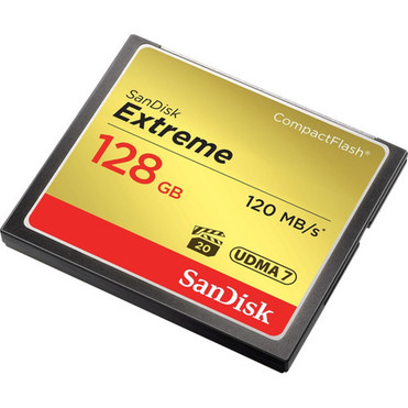 SanDisk Extreme 128 GB CompactFlash - 120 MBs Read - 60 MBs Write - 400x Memory Speed SDCFXS-128G-X46