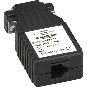 Black Box Async RS-232 to RS-485 Interface Converter DB9 Male to RJ-11 - 1440 km - External IC623A-M