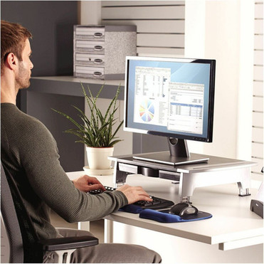 Fellowes Office Suites Monitor Riser - Up to 21 53340 mm Screen Support - 80 lb 3628739 g Load Capacity - 419 10643 mm x x 8031101