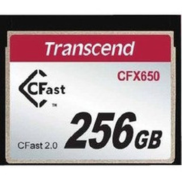Transcend 256 GB CFast Card - 500 MBs Read - 250 MBs Write - 650x Memory Speed - 3 Year Warranty TS256GCFX650