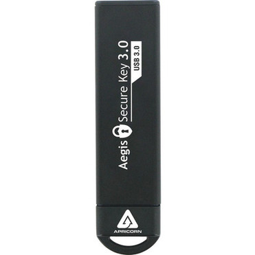 Apricorn Aegis Secure Key 30 - USB 30 Flash Drive - 240 GB - USB 30 - 195 MBs Read Speed - 162 MBs Write Speed - 256-bit AES - 3 ASK3-240GB