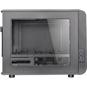 Thermaltake Core V21 Micro Chassis - Cube - Black - SPCC - 6 x Bay - 0 - Mini ITX Micro ATX Motherboard Supported - 19 x Fans - 3 x CA-1D5-00S1WN-00