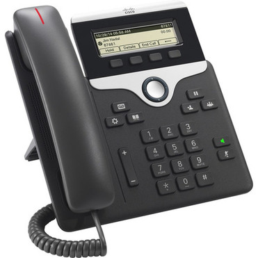Cisco 7811 IP Phone - Corded - Wall Mountable Desktop - Charcoal - 1 x Total Line - VoIP - 2 x Network RJ-45 - PoE Ports CP-7811-3PCC-K9