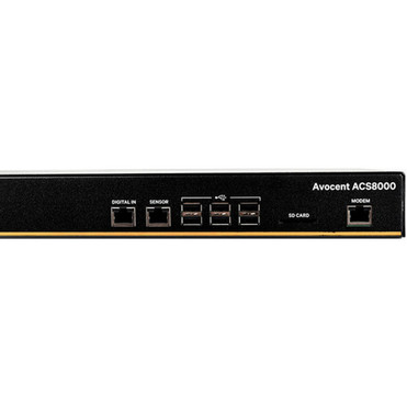 Vertiv Avocent ACS 8000 32-Port Serial Console Server Dual Internal DC Power Supply Analog Modem - 1 GB - DDR3 SDRAM - Twisted Pair ACS8032MDDC-400