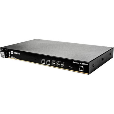 Avocent ACS 8000 48-Port Serial Console Server Dual Internal DC Power Supply Analog Modem 1U Chassis - 1 GB - DDR3 SDRAM - Twisted ACS8048MDDC-400