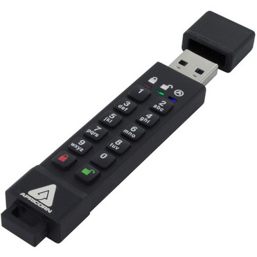 Apricorn 64GB Aegis Secure Key 3z USB 31 Flash Drive - 64 GB - USB 31 - 77 MBs Read Speed - 72 MBs Write Speed - 256-bit AES - 3 ASK3Z-64GB