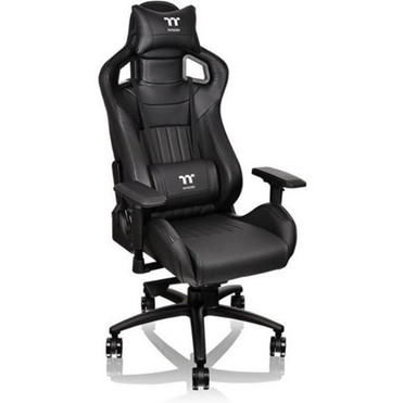 Tt eSPORTS X Fit Gaming Chair - For Game - Aluminum Foam Steel Faux Leather Polyvinyl Chloride PVC Carbon Metal - Black GC-XFS-BBMFDL-01
