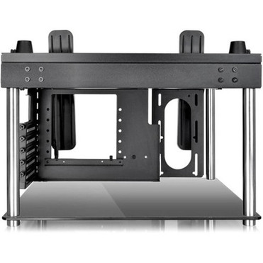 Thermaltake Core P1 TG Mini ITX Wall-Mount Chassis - Wall Mountable - Black - Tempered Glass SPCC - 4 x Bay - Mini ITX Motherboard - CA-1H9-00T1WN-00