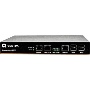 Vertiv Avocent ACS 800 4-Port Serial Console Server with External AC Power Supply Analog Modem Compact Chassis - 1000 MB - DDR3 - - ACS804MEAC-400
