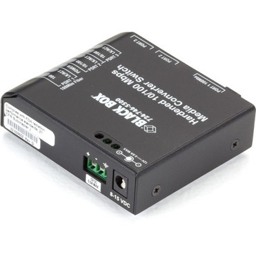 Black Box LBH100 TransceiverMedia Converter - 2 x Network RJ-45 - Multi-mode - 003 mil 0 mm Fiber - Fast Ethernet - 100Base-X - LBH100AE-H-MT
