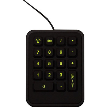 iKey IK-18-USB Mobile Numeric Pad - Cable Connectivity - USB Interface - 18 Keys - Workstation - Industrial Silicon Rubber Keyswitch IK-18-USB