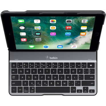 Belkin QODE Ultimate Lite KeyboardCover Case for 97 24638 mm Apple iPad 5th Generation iPad Air Tablet - Black - Retail F5L904TTBLK