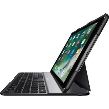 Belkin QODE Ultimate Lite KeyboardCover Case for 97 24638 mm Apple iPad 5th Generation iPad Air Tablet - Black - Retail F5L904TTBLK