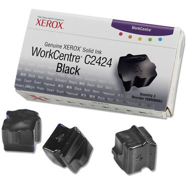 Xerox Solid Ink Stick - Solid Ink - Black - 3  Pack 108R00663