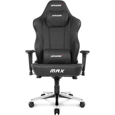 AKRacing Masters Series Max Gaming Chair - For Gaming - Metal PU Leather Foam Aluminum - Black AK-MAX-BK