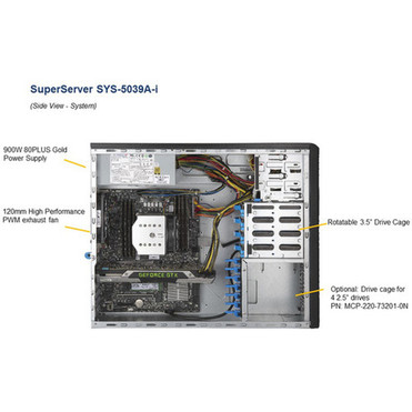 Supermicro SuperWorkstation 5039A-i Server Barebone System - Mid-tower - Socket R4 LGA-2066 - 1 x Processor Support - Intel C422 Chip SYS-5039A-I