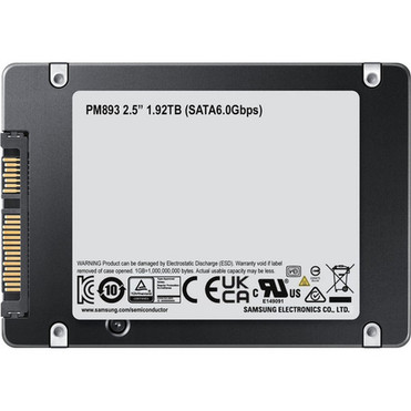 Samsung PM893 192 TB Solid State Drive - 25 Internal - SATA SATA600 - Server Storage System Device Supported - 1 DWPD - 550 - MZ-7L31T900