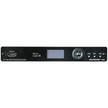 Kramer KDS-SW2-EN7 Video Encoder - Functions Audio Encoder Video Scaling - USB Type B - 4K - JPEG - Network RJ-45 - USB KDS-SW2-EN7