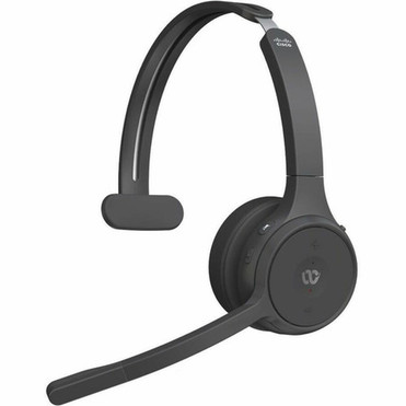 Cisco Single-Ear Carbon Black Headset Bundle - Google Assistant Siri - Mono - USB Type A - WiredWireless - Bluetooth - 2133 ft - - HS-WL-721-BUNA-C