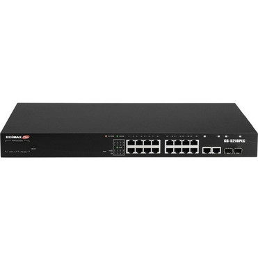 Edimax Web Smart GS-5216PLC Ethernet Switch - 18 Ports - Manageable - Gigabit Ethernet - 101001000Base-T 1000Base-X - 3 Layer - - 2 GS-5216PLC