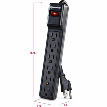 CyberPower_CSB604_Essential_6-Outlets_Surge_Suppressor_with_900_Joules_and_4FT_Cord_-_Plain_Brown_Boxes_-_6_x_NEMA_5-15R_-_900_J_-_125_CSB604 CyberPower_CSB604_Essential_6-Outlets_Surge_Suppressor_with_900_Joules_and_4FT_Cord_-_Plain_Brown_Boxes_-_6_x_NEMA_5-15R_-_900_J_-_125_CSB604