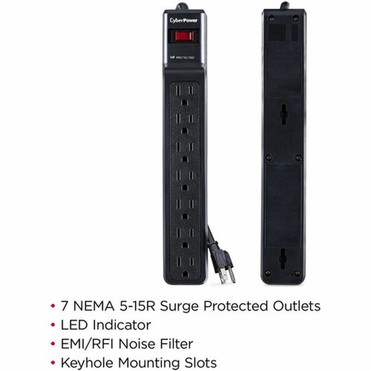 CyberPower_CSB706_Essential_7-Outlets_Surge_Suppressor_with_1500_Joules_and_6FT_Cord_-_Plain_Brown_Boxes_-_7_x_NEMA_5-15R_-_1500_J_-_V_CSB706 CyberPower_CSB706_Essential_7-Outlets_Surge_Suppressor_with_1500_Joules_and_6FT_Cord_-_Plain_Brown_Boxes_-_7_x_NEMA_5-15R_-_1500_J_-_V_CSB706