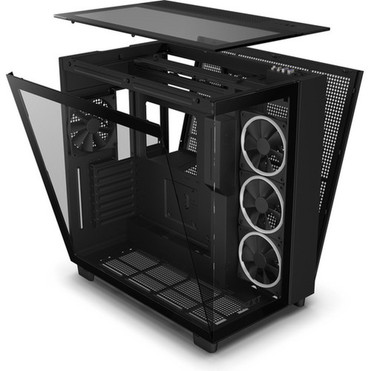 NZXT H9 Elite Premium Dual-Chamber Mid-Tower Airflow Case - Mid-tower - Matte Black - Galvanized Cold Rolled Steel SGCC Tempered - CM-H91EB-01