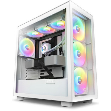 NZXT H7 Elite Computer Case - Mid-tower - White - ATX Motherboard Supported - 7x Slots CM-H71EW-02