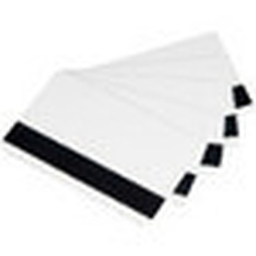 Evolis Classic Blank White Cards with Loco Magnetic Stripe 30 Mil - 213 54 mm x 337 8560 mm Length - White - 100 Card C4004