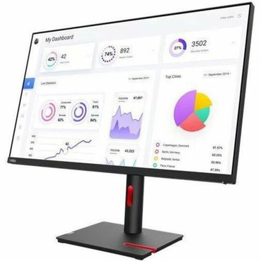Lenovo ThinkVision T32p-30 32 Class 4K UHD LED Monitor - 169 - Raven Black - 315 Viewable - In-plane Switching IPS Technology - 63D2ZAR1US