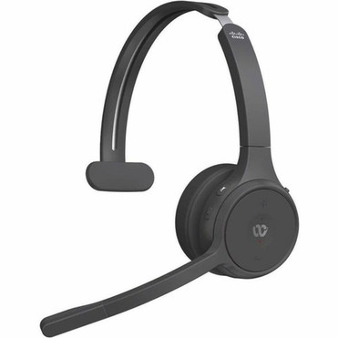 Cisco Single On-ear HeadsetCharging Stand USB-A Bundle Carbon Black - Google Assistant Siri - Mono - Wireless - Bluetooth - 2133 - HS-WL-721-BUNAS-C
