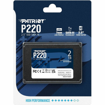 Patriot Memory P220 2 TB Solid State Drive - 25 Internal - SATA SATA600 - 960 TB TBW P220S2TB25