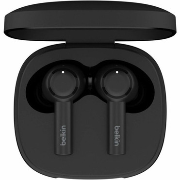 Belkin SoundForm Pulse Noise Cancelling Earbuds - Stereo Mono - True Wireless - Bluetooth - Earbud - Binaural - In-ear - Noise - AUC007BTBLK