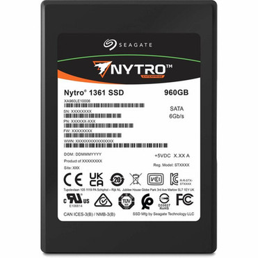 Seagate Nytro 1361 XA960LE10006 960 GB Solid State Drive - 25 Internal - SATA SATA600 - Read Intensive - Server Device Supported XA960LE10006