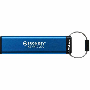 IronKey Keypad 200 256GB USB 32 Gen 1 Type A Flash Drive - 256 GB - USB 32 Gen 1 Type A - 145 MBs Read Speed - 115 MBs Write - IKKP200256GB