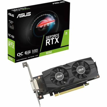 Asus NVIDIA GeForce RTX 3050 Graphic Card - 6 GB GDDR6 - Low-profile - 7680 x 4320 - 154 GHz Boost Clock - 96 bit Bus Width - PCI 40 RTX3050-O6G-LP-BRK
